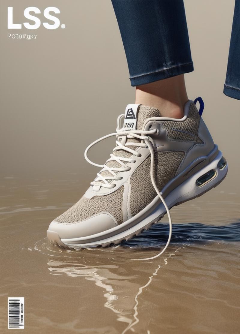 00916-2450420673-AI shoes, no humans, english text, cable, science fiction, a shoe floating in the water with a caption that reads less vibration.png